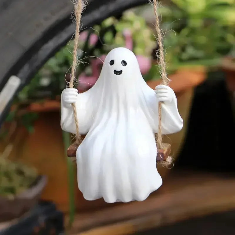 Thompson Patch™ Ghost Swing – Handmade Halloween Figurine